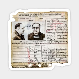 Al Capone Arrest Record, 1932 Magnet