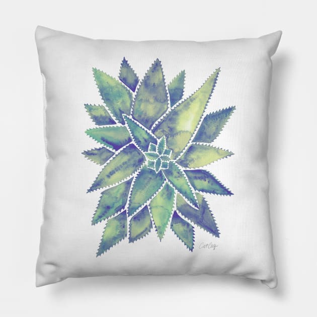 Marbled Aloe Vera Pillow by CatCoq