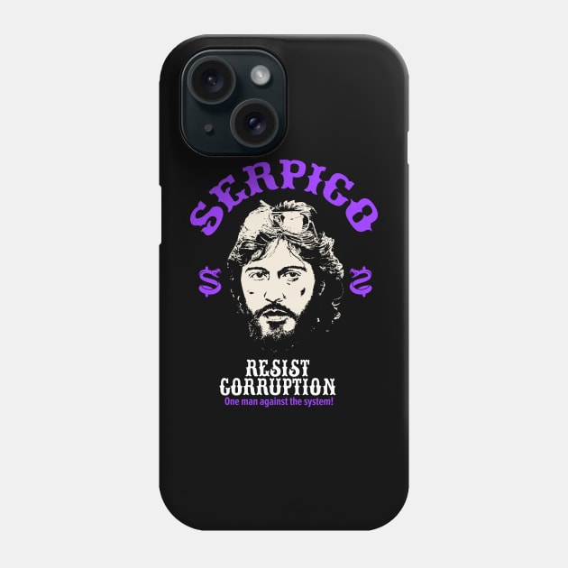 Serpico - Defying Corruption - Vintage Al Pacino T-Shirt Design Phone Case by Boogosh