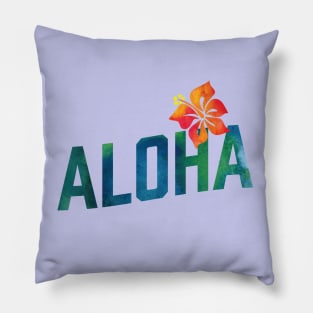 Aloha - Visit Hawaii Tropical Hibiscus Floral Tiedye Pillow