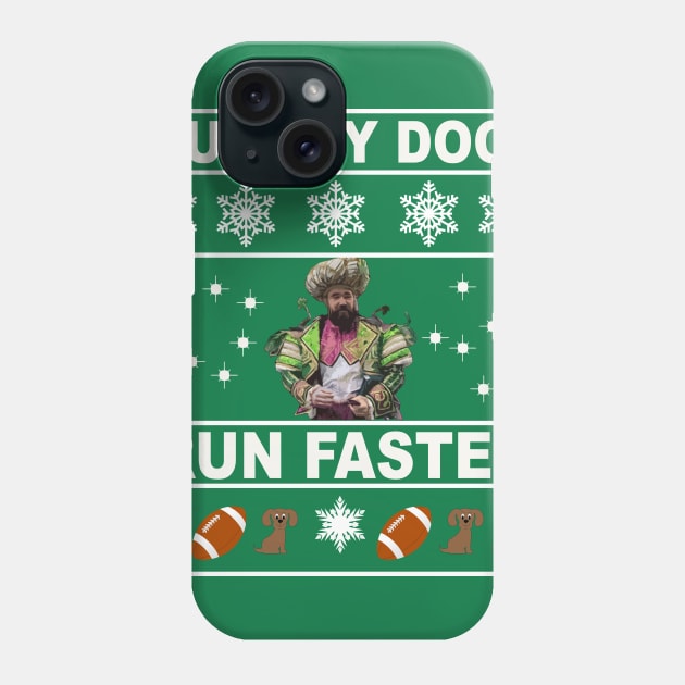 Hungry Dogs Run Faster Ugly Sweater Phone Case by Philly Drinkers