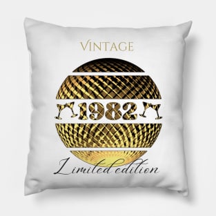 Vintage 1982 limited edition in gold Pillow