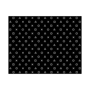 Play with Playstation Pattern (black and white) T-Shirt