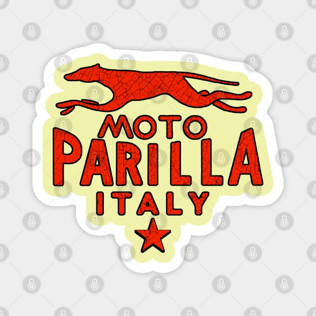 Moto Parilla Italy Magnet by Midcenturydave