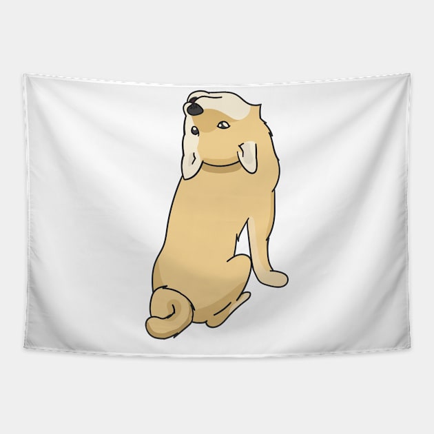 Funny Shiba Inu Dog Tapestry by jeff's stickers