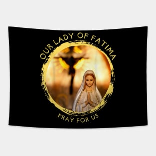 Our Lady of Fatima Rosary Prayer Holy Blessed Mary Catholic Tapestry