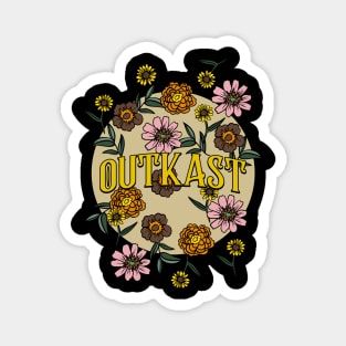 Outkast Name Personalized Flower Retro Floral 80s 90s Name Style Magnet