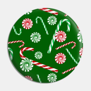 Peppermint dream on green Pin