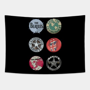 Retro Badge Tapestry