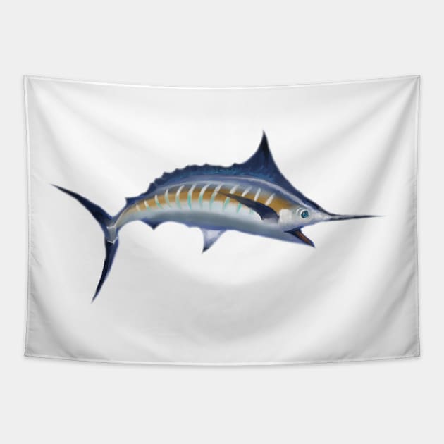 Lone Marlin Tapestry by PeggyNovak