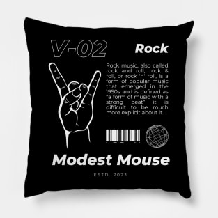 V02 Style Modest Mouse Vintage Pillow