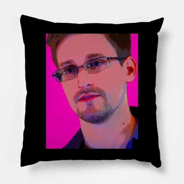 edward snowden Pillow by oryan80