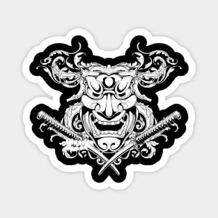 Samurai skull Magnet