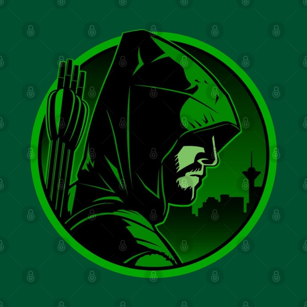 Green Arrow Art Emblem by Heroified