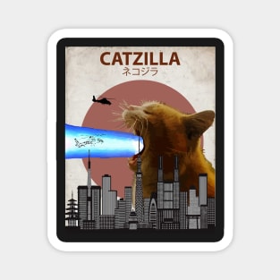 Catzilla - Giant Cat with Mouth Lasers Magnet