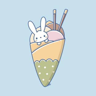 Kawaii Bunny on Crepe T-Shirt