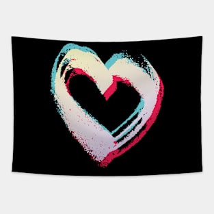 Glitched heart Tapestry