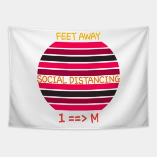 Feet Away Social distancing 1M Tapestry