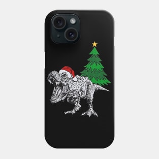 Tree Rex Dinosaur Christmas T-Shirt Funny T-Rex Phone Case