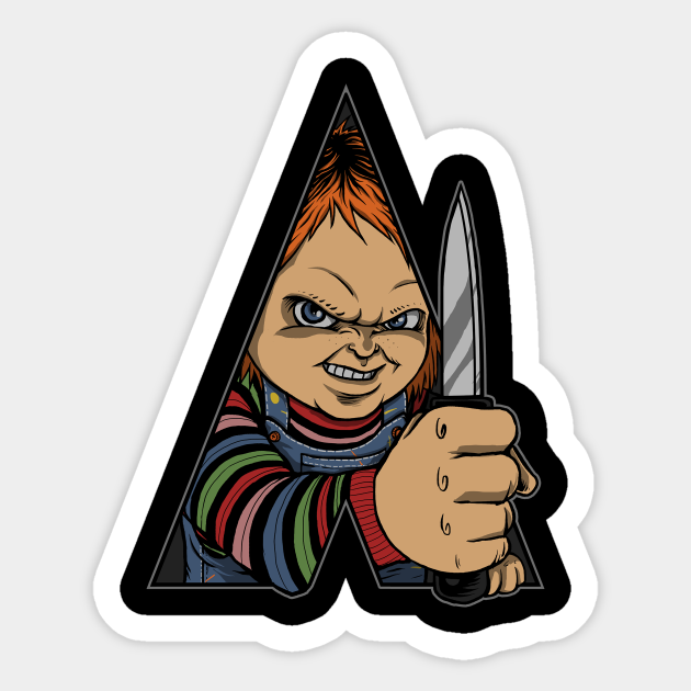 a doll work orange - Chucky - Sticker