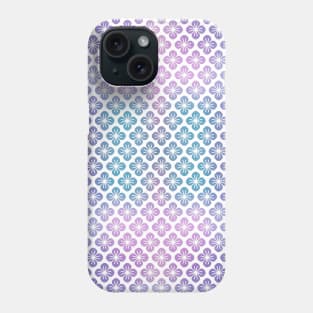 Beautiful dreamy flower pattern, in pastel pink, purple, and cyan Phone Case