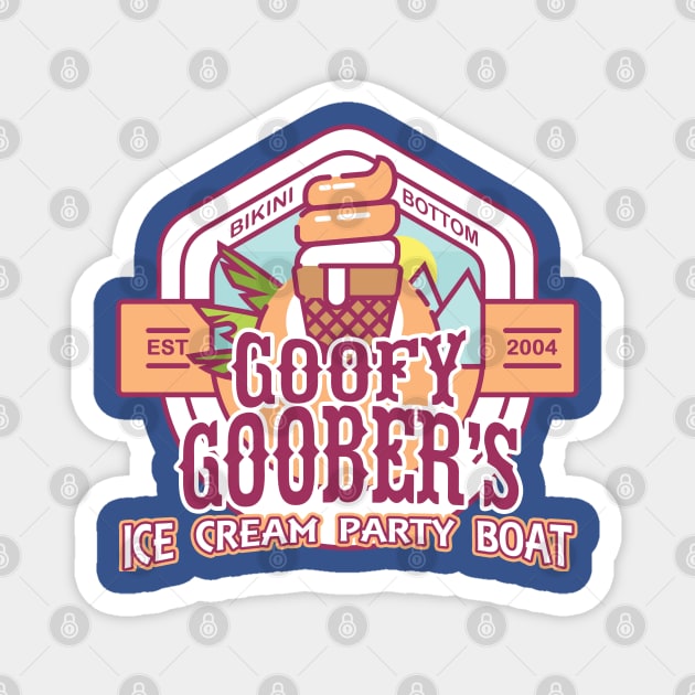 Goofy Goobers Ice Cream Party Boat Magnet by hauntedjack