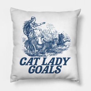 Cat lady goals funny Viking freya spinster childfree Pillow