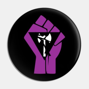 Black Lives Matter Fist Labrys Lesbian Flag LGBT Pin