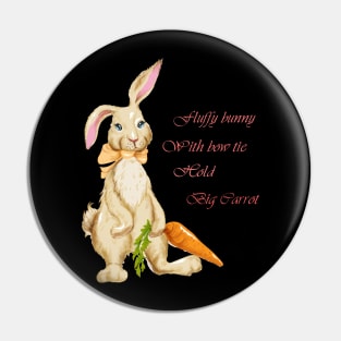 fluffy bunny Pin