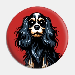 Spooky King Charles Cavalier Pin