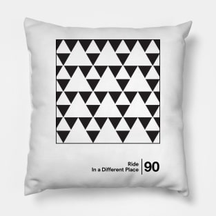 Ride - In A Different Place / Minimalist Style Artwork Pillow
