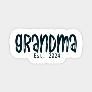 Grandma Est. 2024, new grandmas design for bright colors Magnet