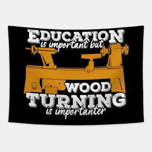 Funny Wood Turning Turner Gift Tapestry