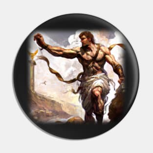 Painting of a Greek god Pin