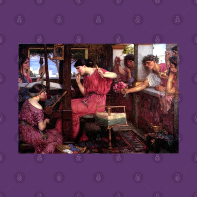 Penelope and her Suitors - John WIlliam Waterhouse by forgottenbeauty