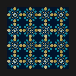 Persian Tiles Blue x Gold Palette T-Shirt