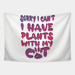 Cute Cat Plans - Funny Cat Lover Gift Idea Tapestry