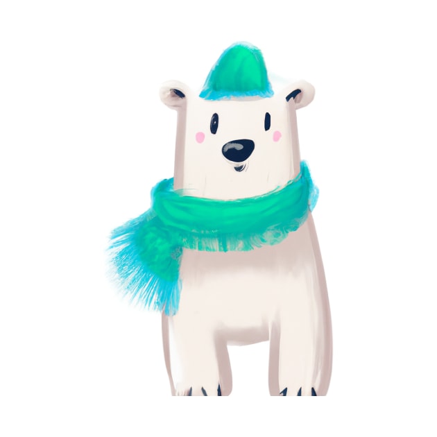 Cute Polar Bear Drawing by Play Zoo