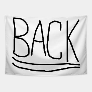 "BACK" design Tapestry