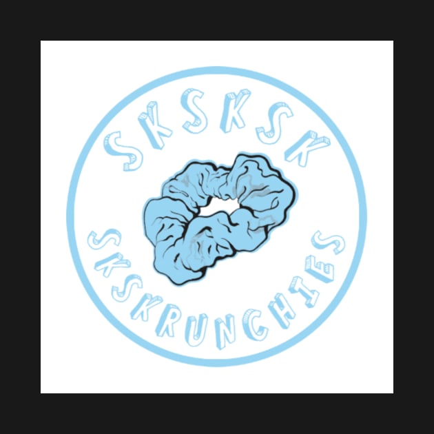 SKSKSK Scrunchie Sticker VSCOGRL Visco Girl Blue Pastel Gifts for Girls by gillys