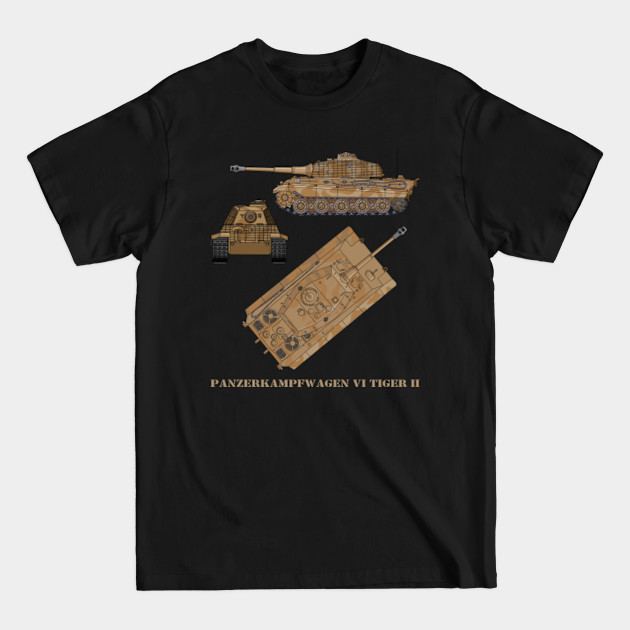 Disover Panzer VI Tiger II 2 Aufs B WW2 German Army Tanks Diagrams Gift - Panzer Vi Tiger Ii 2 Aufs B Ww2 Tank - T-Shirt