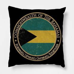 Vintage Commonwealth of The Bahamas USA North America United States Flag Pillow