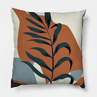 Abstract leaf and shapes background, silent beauty, Pillow