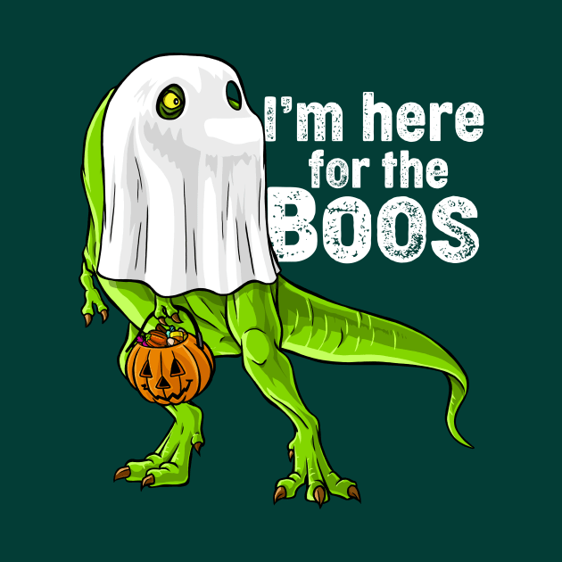 Halloween T Rex Dinosaur Ghost Costume Boo by Juandamurai