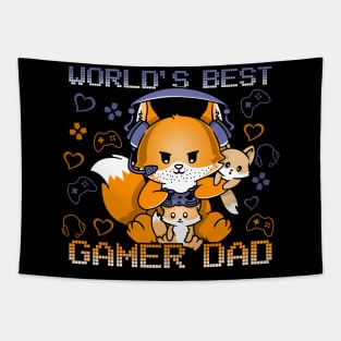 Best Gamer Dad Father's Day Video Gamer Tapestry