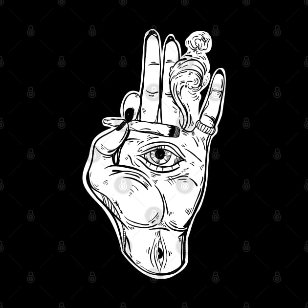 Stoned hand weed illustration by Elsieartwork