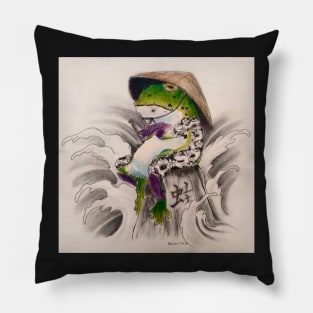 samurai frog Pillow