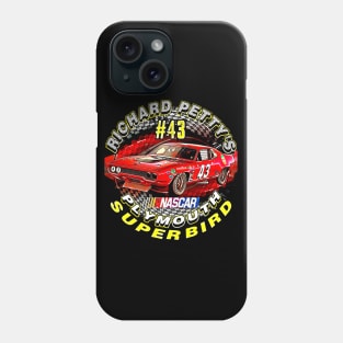 NASCAR Richard Petty's #43 Plymouth Superbird 1970 Vintage Racing Car Phone Case