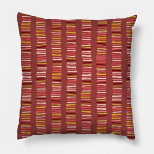 Vertical Papercut Stripes Pink Pillow