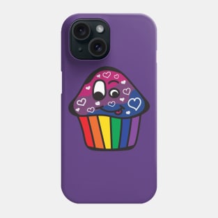 Biromantic Pride Rainbow Cupcake Phone Case